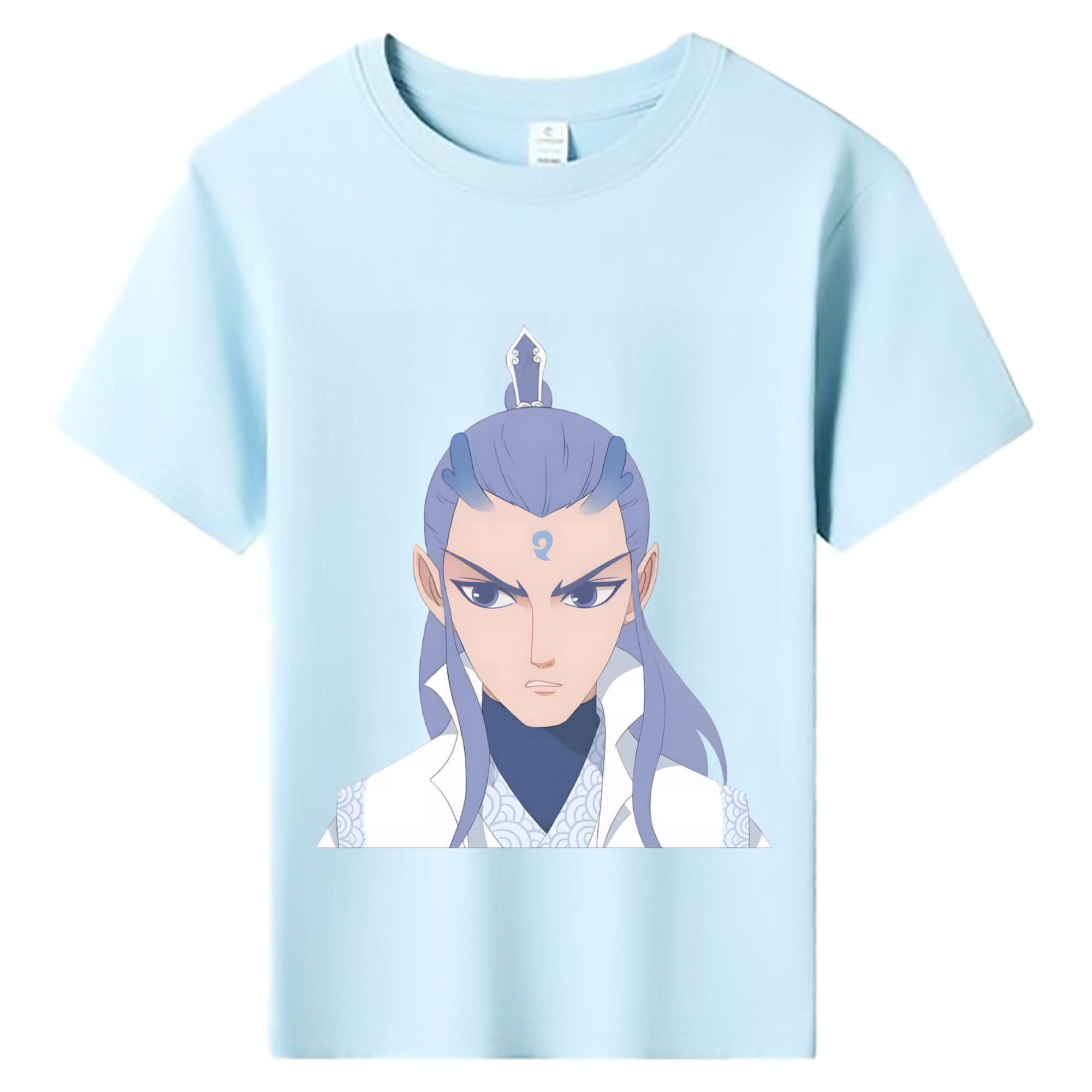 （画像用） Ne Zha 2 ナタ 魔童の大暴れ 綿100％キッズTシャツ（フロントプリント）